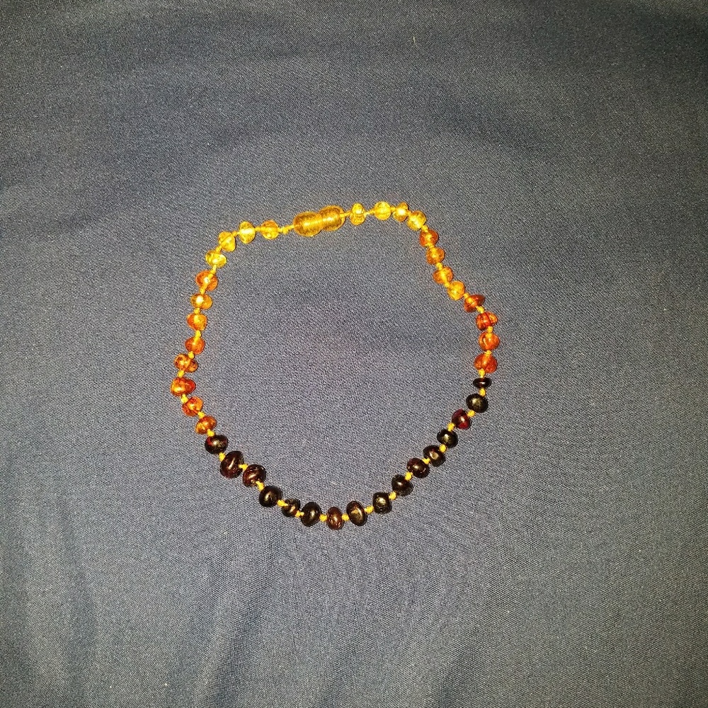 Amber teething necklace